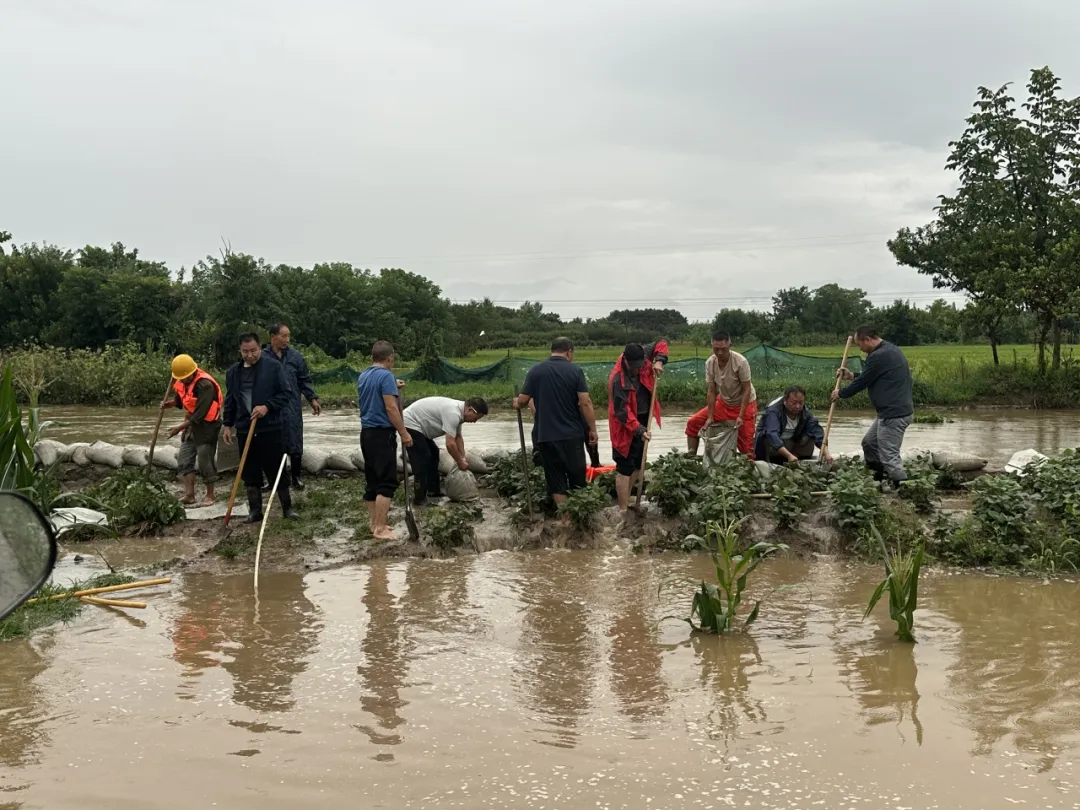 徒手清淤、扛袋筑堤！他们与暴雨赛跑