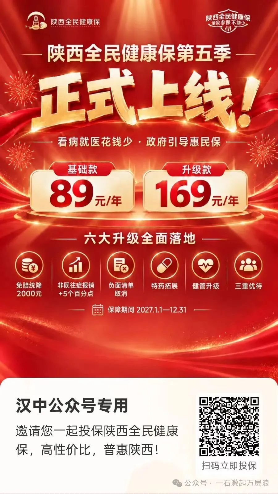 “陕西全民健康保”第五季正式上线！