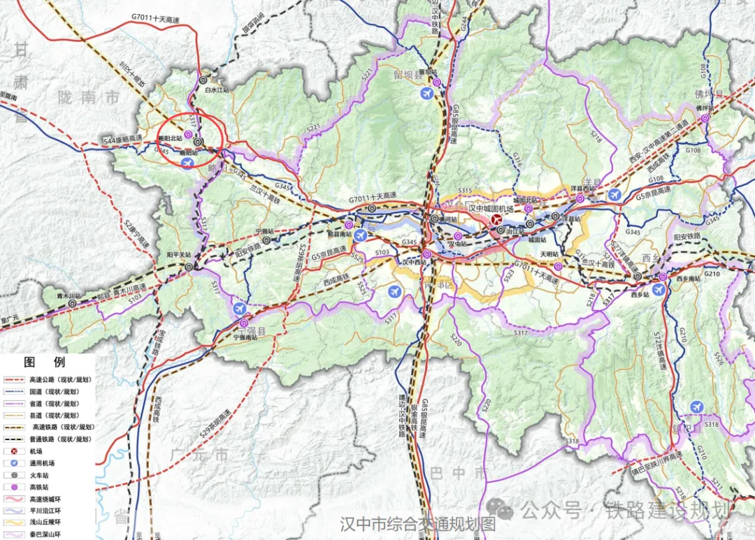 汉中高铁线路图片