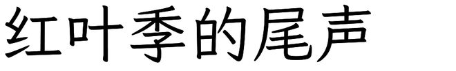 秋天的最后一场旅行,依旧选留坝?