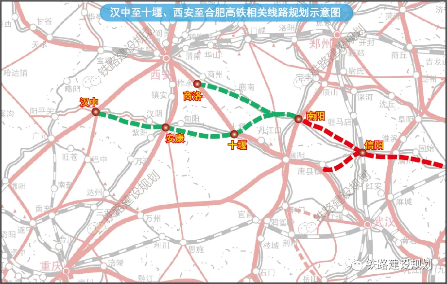 8条在规划铁路最新进展,涉及汉中→