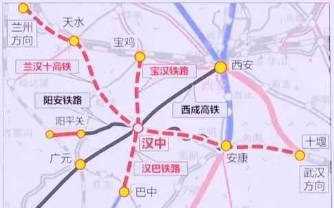 汉中高铁线路图片