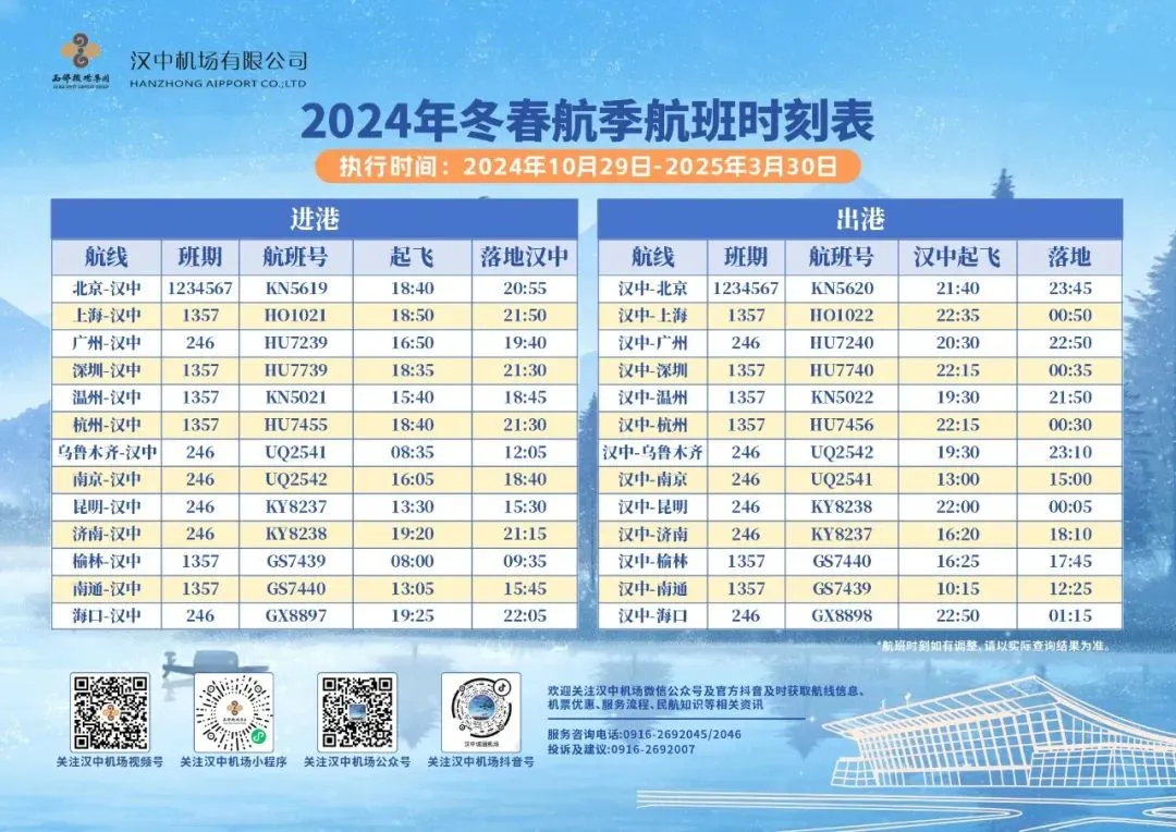 汉中再开两条新航线！这次可直飞……