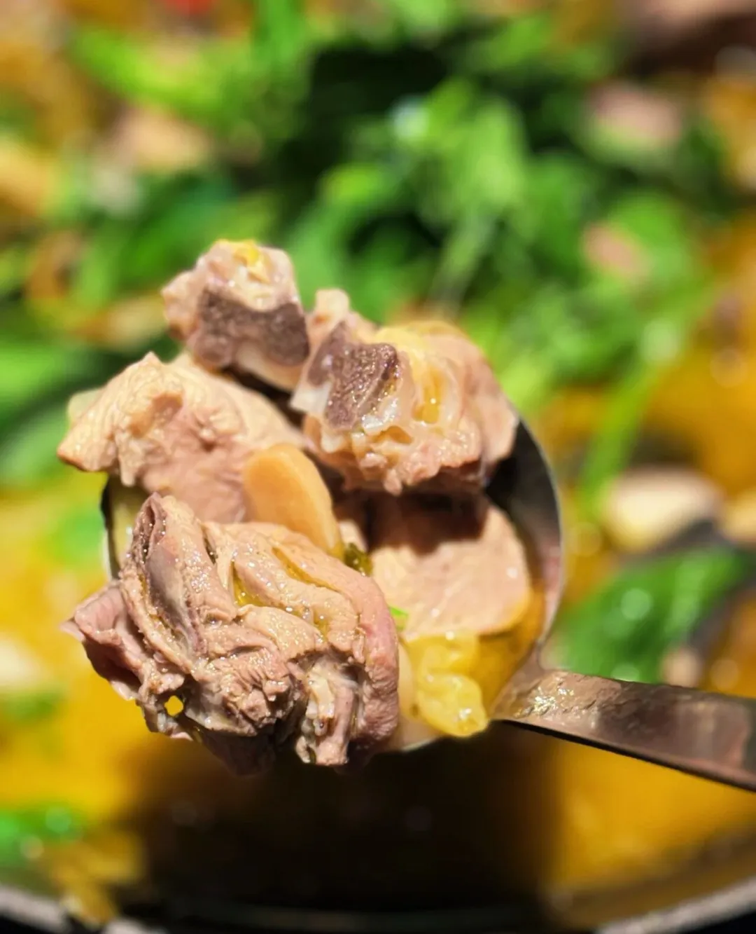 跟着非遗美食游南郑:酸辣鲜香、肉嫩汤美的泡姜鸡。